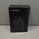 Knife Set with Sharpener  15 pcs High Carbon Stainless Steel Knives Block Set, Stainless Steel Knife Set, Built-in Sharpener Kitchen Knife set, With Anti slip and Ergonomic Handles (Black)