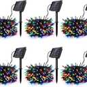 [6 Pack] Solar String Lights Multicolored, 236 FT 600 LED Solar Twinkle Light Outdoor with 8 Modes & Memory Function, Solar Christmas Lights Waterproof Chrismas Lights for Xmas Tree Party Decorations
