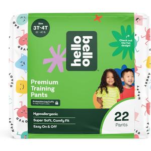 Hello Bello Premium Training Pants 3T-4T, All About Feelings Design, 22ct Jumbo Pack