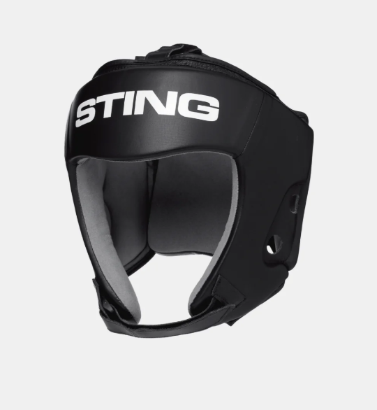 USA Boxing Approved Open Face Head Guard, Medium, Black