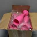 12pcs Pink Champagne Flutes, 6OZ Acrylic Champagne Glasses Plastic Goblets Wine Mimosa Glasses Wedding Toasting Shatterproof Reusable Vintage Champagne Flute Drinking Cups for Bridal Christmas Party