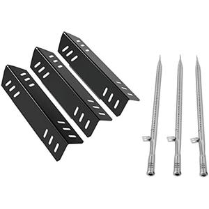17.7" Grill Burners Tube Replacement for Pit Boss Memphis Ultimate 4 In 1 Combo Smoker Grill, Stainless Gas Grill Burner Tube Kit-3 Pcs