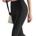 EFOGEP Womens 2 Piece Workout Set Cross Back Sports Bra High Waisted Yoga Pants Stretchy Athletic Outfit for Yoga Gym Pilates (Black, XL)