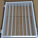 Freestanding Short Dog Gate, 16.5" Tall Small Pet Gate Easily Step Over, Metal Foldable Pet Gate, Up to 51" Wide Puppy Fence, Gate for Stairs and Doorways, Indoor, Outdoor Use, No Drill Pressure Mount