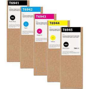 T694 Ink Cartridges Remanufactured T6941 T6942 T6943 T6944 T6945, 700ML