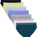 Calvin Klein Girls Bikini Days of The Week 7 Pack, Pacific/ White/ Heather Gray/ Hydrangea/ Skyway/ Energy/ Black Iris, Medium