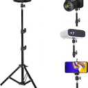 Projector Floor Stand, Portable Tripod Mount - Folding Stand for Projector, Camera, Webcam (18" to 40") - Supports Up to 3lbs (1.5kgs)