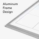U Brands Magnetic Dry Erase Calendar White Board, 16" x 20", Silver Aluminum Frame, Includes Magnet and Marker