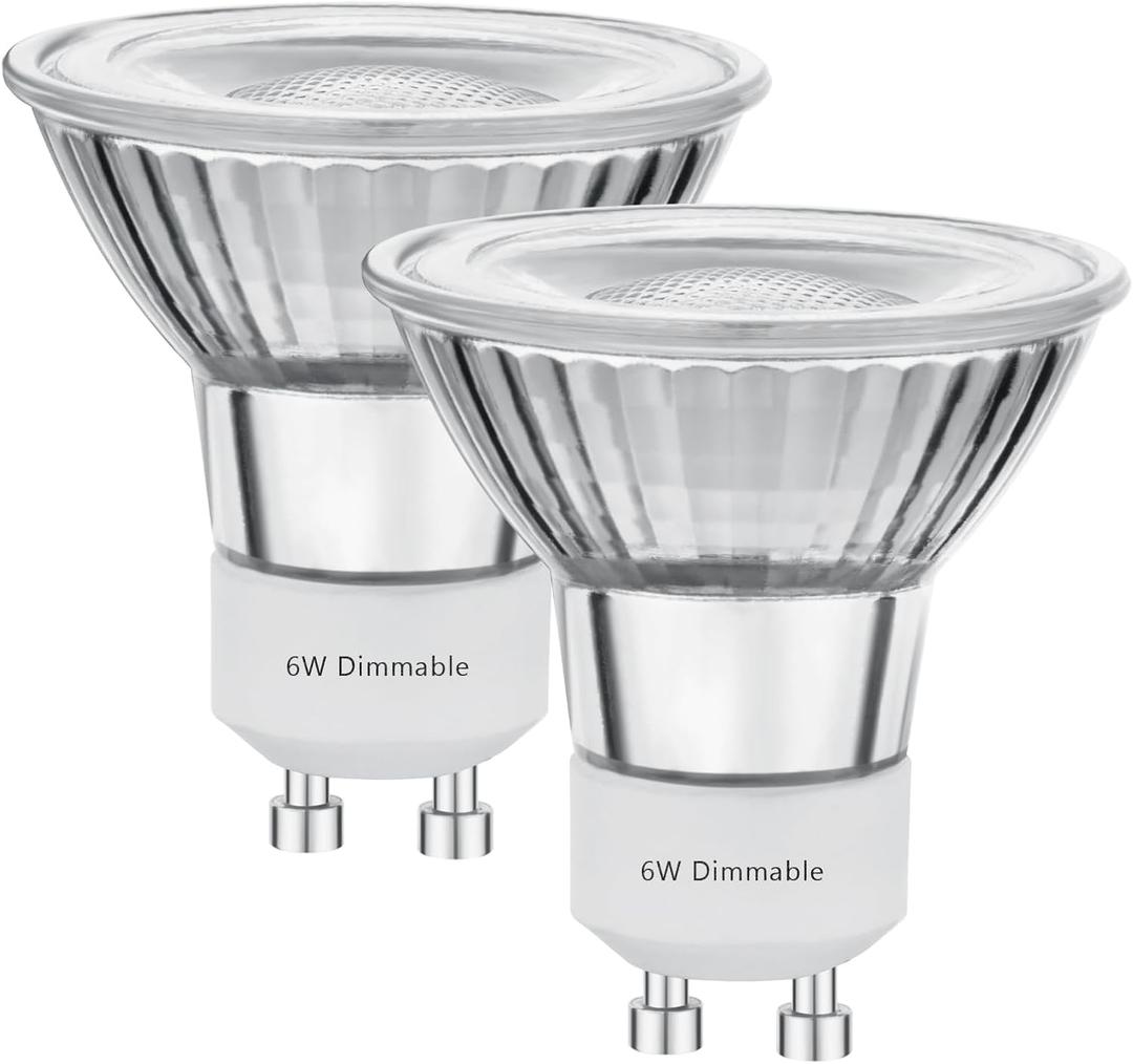 LED GU10 Range Hood Light Bulbs, LED Stove Appliance Light Bulb, Kitchen Light Replacement Halogen Light Bulb, 50W Equivalent, Warm White 3000K, 6W 550 Lm, Dimmable,Waterproof IP65 Pack of 2