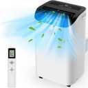 12000 BTU Portable Air Conditioners with Remote Control, 3-in-1 Free Standing Cooling AC Unit with Fan & Dehumidifier, Cools Room up to 500 sq.ft, Smart/Sleep Mode,3 Speed,24H Timer,Window Kit