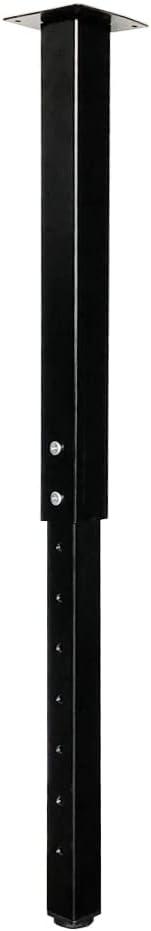 QLLY Adjustable Square Table Leg, 24-40 inch, 60-100cm, Home Office Custom DIY Table Legs, Furniture Leg Set (1, Black)