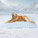 EHEYCIGA Cooling Mat for Dogs, 41" x 28"(Q-Max>0.53), Washable Dog Cooling Mat, Portable Kennel Cooling Pet Pad for Summer, Non-Slip Summer Crate Pad for Large Dog, Grey