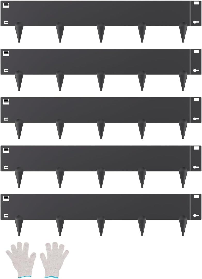 VEVOR Steel Landscape Edging, 5 Packs 39 x 5 in Rust-Resistant Metal Landscape Edging, Bendable Garden Edging Border, Heavy Duty Lawn Edging, Easy-to-Install, Flower Bed Yard Pathway Divider Black