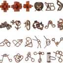 Easter Egg Fillers For Teens Adults, 24Pcs Easter Egg Stuffers Brain Teaser Puzzles 3d Puzzle Easter Basket Stuffers For Teen Easter Gifts For Kids Aged 6+