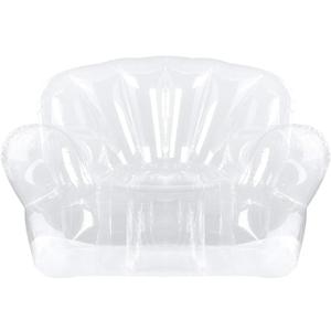 Inflatable Chair, Transparent Clear Blow Sofa Seat for Kids, Teens Room,Funny Indoor/Outdoor Furniture for Swimming Pool,Dorm,Yard,Parties & Events -100% Waterproof & Holds 220lbs
