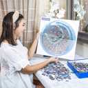 2 x 1000 Piece Round Jigsaw Puzzle of Venice, Italy - Challenging & Educational Art for Adults & Kids - Unique Panoramic Photo of City of Venice - 26.6 Inch Circular Puzzle