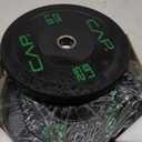 CAP Barbell Rubber Olympic Bumper Plate | Multiple Options/Colors (25lbs - Pair)