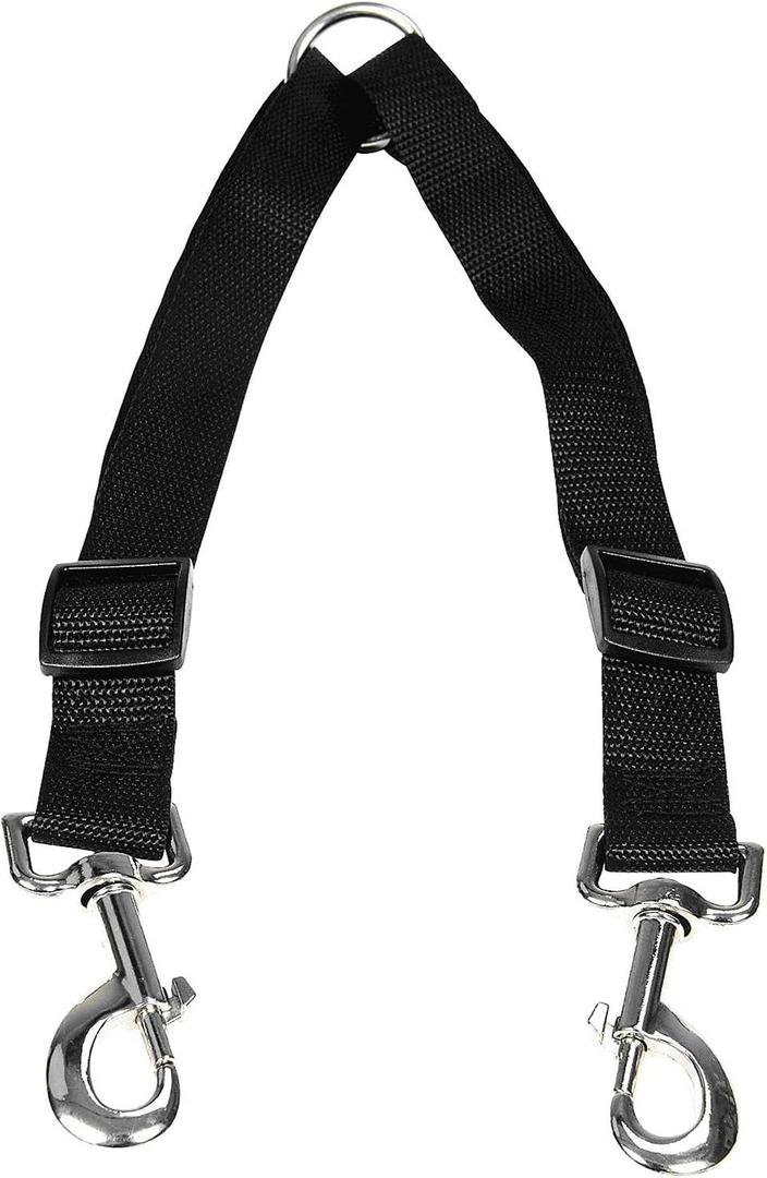 No Tangle Dog Leash Coupler, Dual Double Dog Adjustable Splitter Lead Sturdy Walker Trainer Leash for Two Dogs