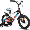 JOYSTAR New Berry Kids Bike for Boys and Girls Ages 3-12 Years Old, 12 14 16 Inch Kids Bicycles with Training Wheels, 20 Inch Bike with Kickstand, Multiple Colors | for Boys and Girls, Kids Bicycles, with Training Wheels, with Kickstand, for Boys and Girls, Kids Bicycles (White)