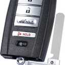 TOP-VIGOR Keyless Entry Remote Control Car Key Fob Replacement Compatible with Honda Acura MDX RDX Driver 1 Memory 2014 2015 2016 2017 2018 2019 2020, 313.8Mhz ID47 Chip 4 Button KR5V1X A2C32523200