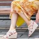 Women's Wedge Platform Sandals, Size 9.5