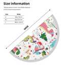 Christmas Dinosaur Christmas Tree Skirt 48 Inch Tree Skirt for Holiday Christmas Decorations Xmas Tree Skirt with White Fringed Border