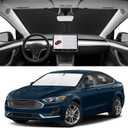 Custom Fit Windshield Sun Shade for Ford Fusion 2013-2021, Blocks UV & Heat, Front Window Sunshade Accessories, Easy Fold & Store Keep Your Car Cooler