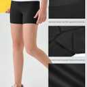 Haloumoning Girls Athletic Shorts Kids Workout High Waisted Volleyball Shorts Yoga Dance Gymnastics Shorts, 150
