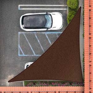 Royal Shade 12' x 12' x 17' Brown Right Triangle Sun Shade Sail RS-SLT, 95% UV Blockage, 200GSM Commercial Standard Heavy Duty, Water & Air Permeable Canopy Mesh for Patio (We Make Custom Sizes)