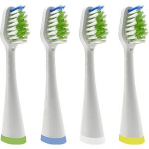 Replacement Toothbrush Heads for Waterpik Complete Care 5.0 (WP-861, WP-871, WP-876, WP-881, WP-890) and Complete Care 9.0 (CC-01CD012-1),White,4 Pack,with Caps