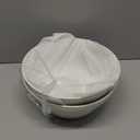 MALACASA Serving Bowls, 105 OZ Large Salad Bowls Set of 2, Porcelain White Bowls for Kitchen, Deep Bowls for Salad, Soup, Pho and Fruit, Ceramic Serving Bowls for Party, Microwave Safe, Series Regular