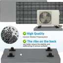 Mini Split Pad with Anti Vibration Rubber Pads, 38"x18"x3" Mini Split Condenser AC Pad for 9000-36000 BTU Ductless, Mini Split Pad for Outside and Anti-Vibration Rubber Base for Heat Pump