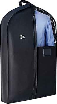 Luxury Storage Garment Bag for Men and Women Shirt, Blouse, Wool Sweater, Suit Jacket | 40 Inch + 5 Inch Gusset | Premium Hanging, Breathable, Foldable Clothes Protector and Travel Cover