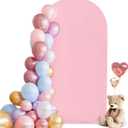 HEMMOTOP Pink Arch Backdrop Cover 7.2 ft (No Arch Stand), Spandex Arch Covers Stretchy Backdrop for Balloon, Birthday Party, Party, Ceremony, Valentine's Day, Baby Shower, Banquet Arch Decoratio