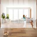 160" Retractable Baby Gates, 42" Extra Tall Upgraded Child Safety Gate with Reinforced Strip Design, Prevent from Crawling Underneath, Extra Wide Dog Gate Baby Gates for Stairs Doorways Indoor Outdoor