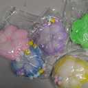 Taba Squishy Cat Paw, 5 Pack 2.8" Fufu Fidget Squeeze Toys, Cute Kawaii Sticky Squish, Stress Anxiety Relief Soft Sensory Toys for Adults Kids Teens, Glitter Edition