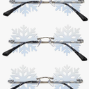 BESTOYARD 3 Pcs Snowflake Sunglasses Snowflake Shape Rimless Sunglasses Glasses for Kids Party Snowflakes Sunglass Kids Sunglasses Kid Sunglasses Party Sunglasses Metal Child Prom Clothing