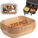 Ninja Foodi Air Fryer Liners, Ninja Air Fryer Liners Disposable, Ninja DZ071 Foodi Ninja Dual Air Fryer Parchment Paper Liners, Rectangular Airfryer Paper Liners, Rectangle 2 Basket Liners
