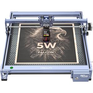 Creality Falcon 5W Laser Engraver, with Honeycomb Laser Bed 500x500mm, 10000mm/min, 72000mW High-Precision Laser Cutter for Wood, Acrylic, Pre-Installation and Out-of-The-Box