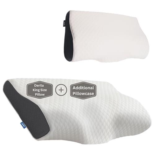 Derila Kingsize Memory Foam Pillow & Additional Pillowcase
