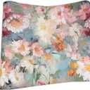 Vintage Ink Flowers Adhesive Shelf Paper Thick Drawer Liner Textured Floral Contact Paper Shelf Liners for Cabinets and Shelves Cabinets Dresser 17.3" x 78"