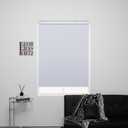 KALYSIE Cordless Roller Shades 100% Blackout Blinds for Windows and Doors, Pull Down Room Darkening Window Shades, Easy to Install for Home and Office, White, Fixed 75 Inches High, 51 Inches Width