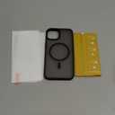 Miracase Magnetic for iPhone 13 Case 6.1 inch (Compatible with MagSafe)with 2X Screen Protectors Military-Grade Protection, Anti-Fingerprint Translucent Matte Phone Case Cover, Black