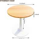 23.62" Small Round Dining Table for 2 Durable & Well-Made Tulip Table with Sturdy Metal Frame, Compact 2-Seater Kitchen or Dining Room Table for Small Spaces, Apartments, Caf, Restaurant, Office 1