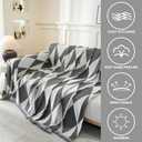 YSTELLAA Couch Cover for Sofa, Boho Sofa Cover Washable Couch Cover for Dogs, Pet Sofa Cover for 2-Cushion Couches with Tassel Furniture Protector Cover,71" x 118",Dark Gray-Diamond