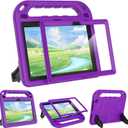 MENZO Fire HD 10 Tablet Case for Kids (13th/11th Generation, 2023/2021 Release), Lightweight Handheld Shockproof Case Built-in Screen Protector with Handle Stand, Purple