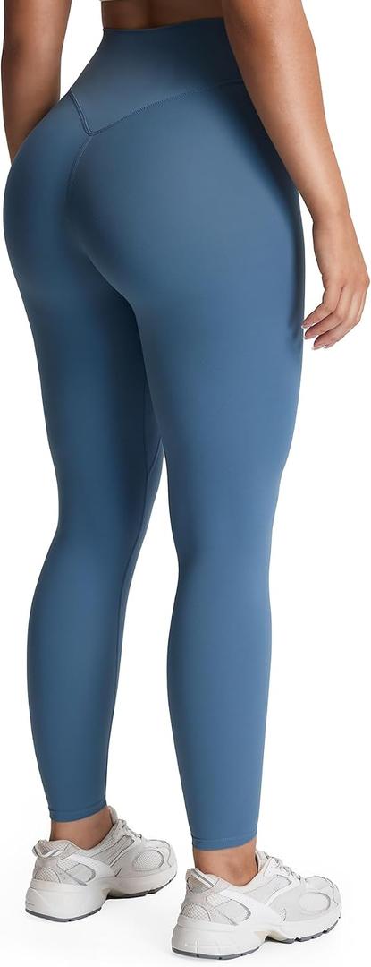 Aoxjox High Waisted Workout Leggings for Women Tummy Control Buttery Soft Yoga Metamorph Deep V Pants 26", Medium