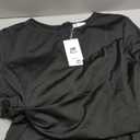 Church Dresses for Women 3/4 Sleeve Bodycon Ruffle Vintage Wear to Work Pencil Midi Dress (XX-Large, Aablack)