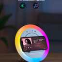 SIDVAR Bluetooth Speaker Night Lightsr,Wireless Charging Modern Speaker,Best Teenage Birthday Gift Ideas Tween Girls Gifts (Battery 15W)