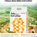 FUKUMARU Tofu Cat Litter - Natural Lightweight Bean Dregs & Corn Starch Cat Litter Pellets, Dust Free Quick Clumping, Effective Odor Control, Flushable, Low Tracking, 32lb (8lb x 4 Bags)